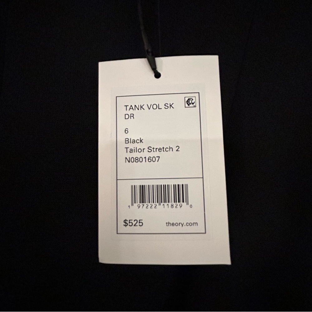 NWT Theory Women’s Tank Dress Tailor Stretch Size 6 - Picture 11 of 13